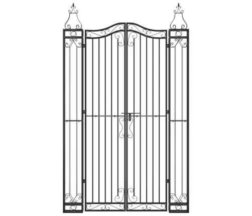 Aiavärav, Must, 121 X 8 X 200 cm Sepistatud Raud