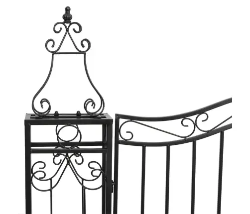 Aiavärav, Must, 121 X 8 X 200 cm Sepistatud Raud