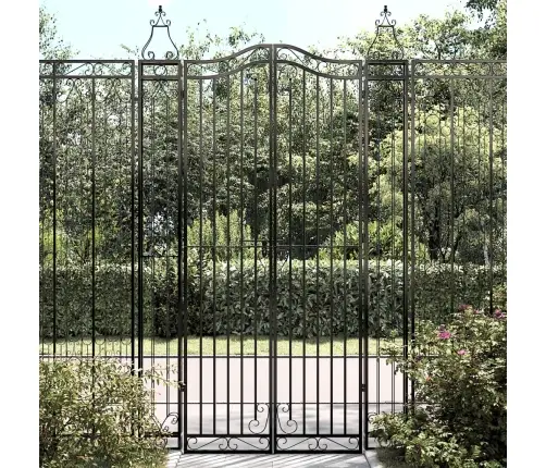 Aiavärav, Must, 121 X 8 X 200 cm Sepistatud Raud