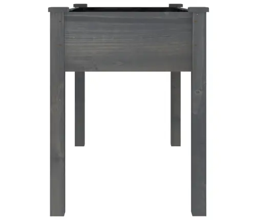 Puķu Kaste Ar Ieliktni, Pelēka, 118X59X76 Cm, Egles Masīvkoks Vidaxl