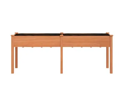 Puķu Kaste Ar Ieliktni, Brūna, 203X53X76 Cm, Egles Masīvkoks Vidaxl