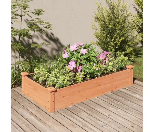 Augstā Puķu Kaste Ar Ieliktni, 120X60X25 Cm, Egles Masīvkoks Vidaxl