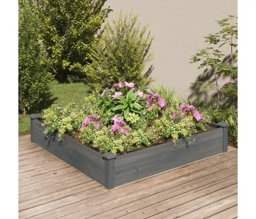 Augstā Puķu Kaste Ar Ieliktni, 120X120X25 Cm, Egles Masīvkoks Vidaxl