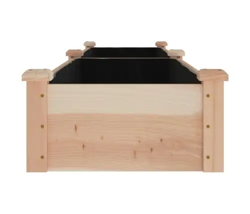 Augstā Puķu Kaste Ar Ieliktni, 240X45X25 Cm, Egles Masīvkoks Vidaxl