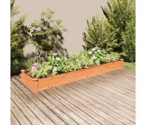 Augstā Puķu Kaste Ar Ieliktni, 240X60X25 Cm, Egles Masīvkoks Vidaxl