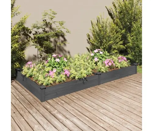 Augstā Puķu Kaste Ar Ieliktni, 240X120X25 Cm, Egles Masīvkoks Vidaxl