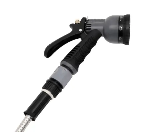 Aiavoolik Pihustusotsakuga, Hõbe, 0,6" 22,5 M, Roostevaba Teras