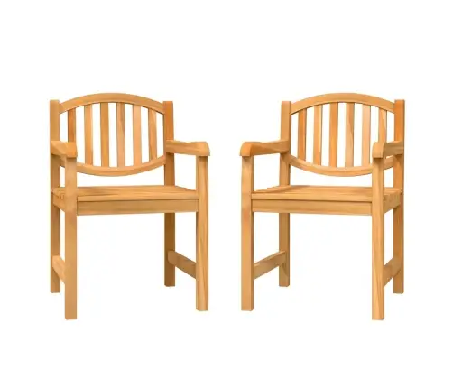 Dārza Krēsli, 2 Gab., 58X59X88 Cm, Masīvs Tīkkoks Vidaxl