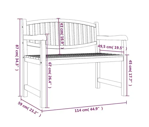 Aiapink 114X59X87 cm Toekas Tiikpuu
