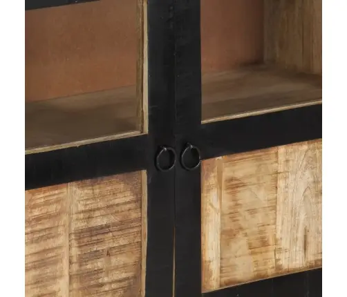 Kumode, 160X30X76 Cm, Mango Masīvkoks, Brūna Ar Melnu  Vidaxl