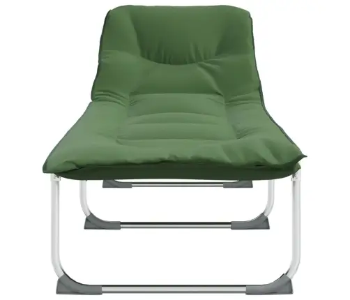 Kokkupandav Päevitustool, Tumeroheline, Kangas