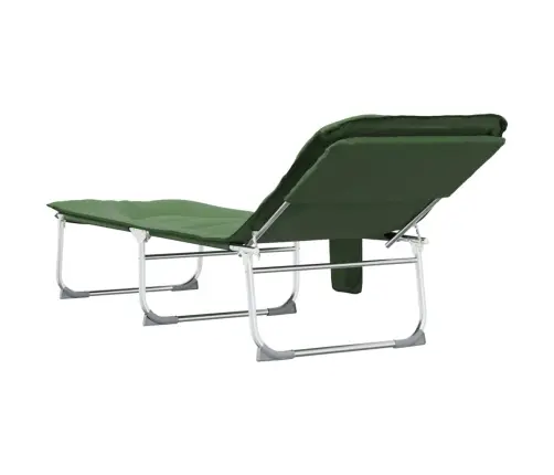 Kokkupandav Päevitustool, Tumeroheline, Kangas