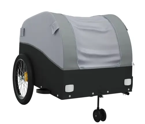 Dviračio Priekaba, Juodos Ir Pilkos Spalvos, 45Kg, Geležis