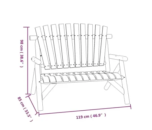 3-Osaline Aiamööbli Komplekt, Kuusepuit