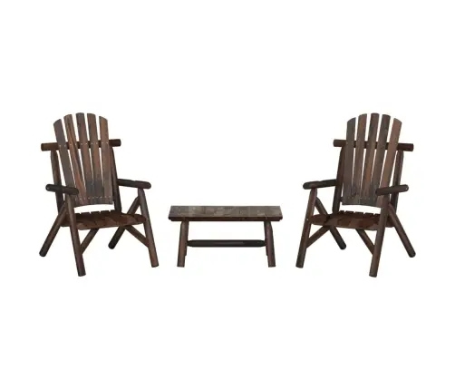 3-Daļīgs Dārza Atpūtas Mēbeļu Komplekts, Egles Masīvkoks Vidaxl