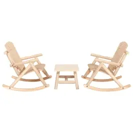 3-Osaline Aiamööbli Komplekt, Kuusepuit 3-Osaline Aiamööbli Komplekt, Kuusepuit