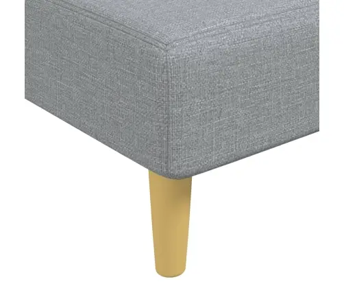 L-Kujuline Diivanvoodi, Helehall, 279 X 140 X 70 cm Kangas