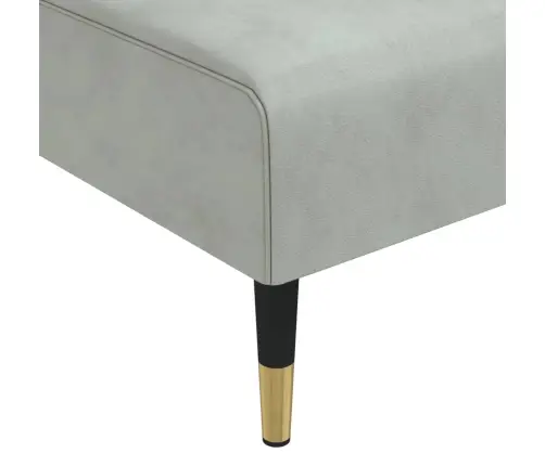 L-Kujuline Diivanvoodi, Helehall, 271 X 140 X 70 cm Samet