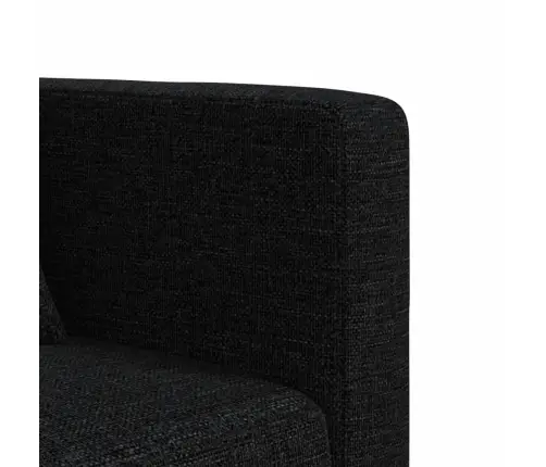 L-Formas Dīvāngulta, Melna, 275X140X70 Cm, Audums Vidaxl