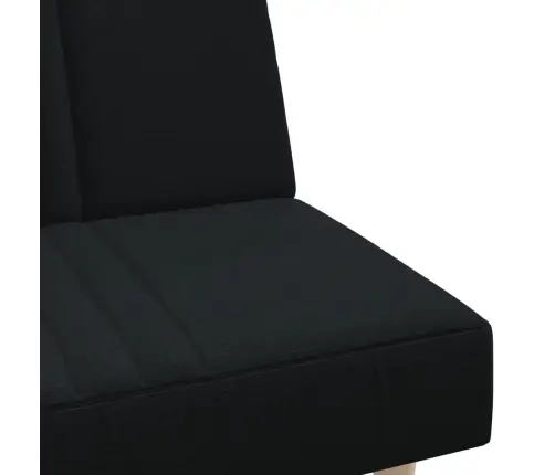 L-Formas Dīvāngulta, Melna, 255X140X70 Cm, Audums Vidaxl