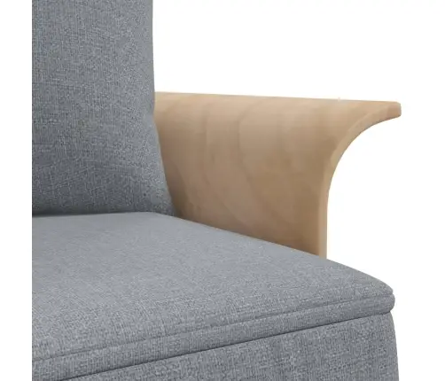 L Formos Sofa-Lova, Šviesiai Pilka, 279X140X70cm Audinys
