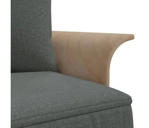 L-Formas Dīvāngulta, Tumši Pelēka, 279X140X70 Cm, Audums Vidaxl