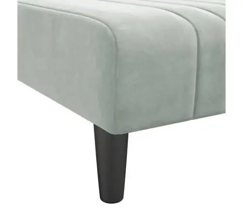 L Formos Sofa-Lova, Šviesiai Pilka, 260X140X70cm Aksomas