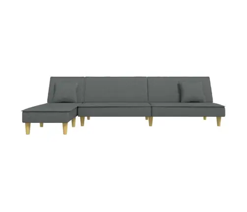 L-Formas Dīvāngulta, Tumši Pelēka, 255X140X70 Cm, Audums Vidaxl L-Formas Dīvāngulta, Tumši Pelēka, 255X140X70 Cm, Audums Vidaxl