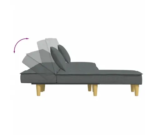 L-Formas Dīvāngulta, Tumši Pelēka, 255X140X70 Cm, Audums Vidaxl L-Formas Dīvāngulta, Tumši Pelēka, 255X140X70 Cm, Audums Vidaxl