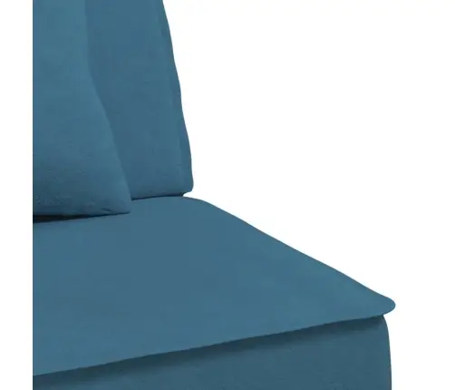L Formos Sofa-Lova, Mėlynos Spalvos, 255X140X70cm Aksomas