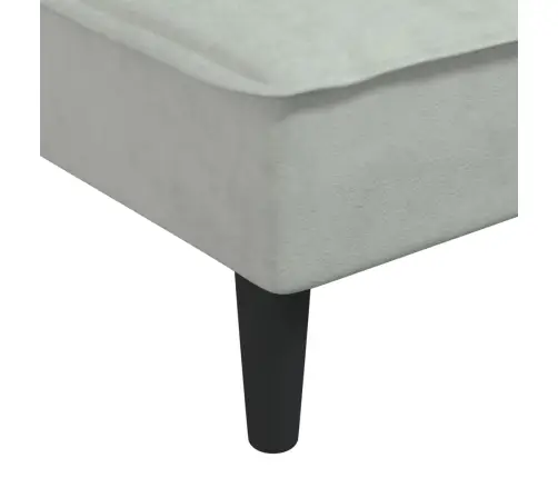 L-Formas Dīvāngulta, Gaiši Pelēka, 255X140X70 Cm, Samts Vidaxl