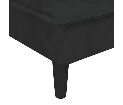 L-Formas Dīvāns, Melns, 255X140X70 Cm, Samts Vidaxl