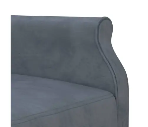 L Formos Sofa-Lova, Tamsiai Pilka, 271X140X70cm Aksomas