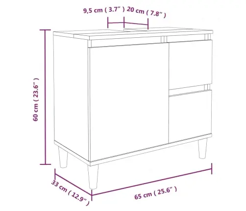 3-Osaline Vannitoakappide Komplekt, Valge, Tehispuit