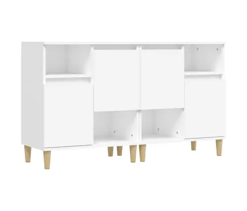 Puhvetkapid 2 Tk, Valge, 60 X 35 X 70 cm Tehispuit