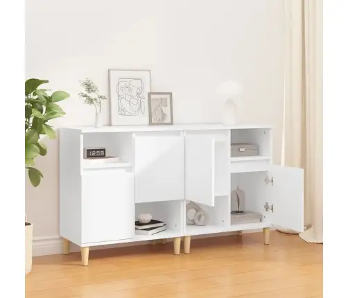 Puhvetkapid 2 Tk, Valge, 60 X 35 X 70 cm Tehispuit