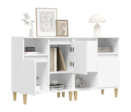 Puhvetkapid 2 Tk, Valge, 60 X 35 X 70 cm Tehispuit