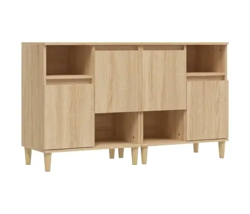 Šoninės Spintelės, 2Vnt., Ąžuolo, 60X35X70cm Apdirbta Mediena