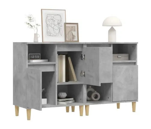 Kumodes, 2 Gab., Betona Pelēkas, 60X35X70 Cm, Inženierijas Koks Vidaxl