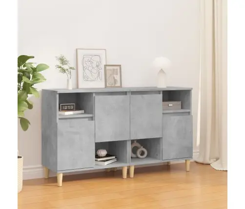 Kumodes, 2 Gab., Betona Pelēkas, 60X35X70 Cm, Inženierijas Koks Vidaxl