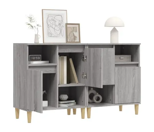 Kumodes, 2 Gab., Pelēkas, 60X35X70 Cm, Inženierijas Koks Vidaxl