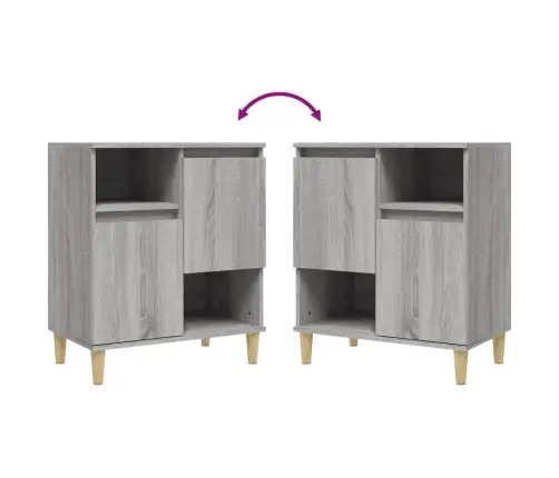 Kumodes, 2 Gab., Pelēkas, 60X35X70 Cm, Inženierijas Koks Vidaxl