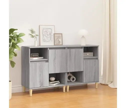 Kumodes, 2 Gab., Pelēkas, 60X35X70 Cm, Inženierijas Koks Vidaxl