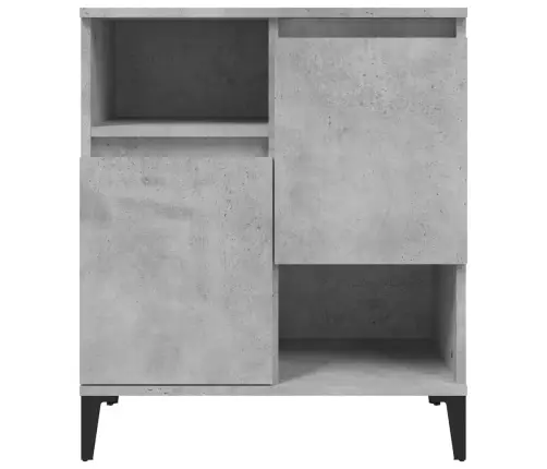 Šoninės Spintelės, 2Vnt., Betono Pilkos, 60X35X70cm Mediena