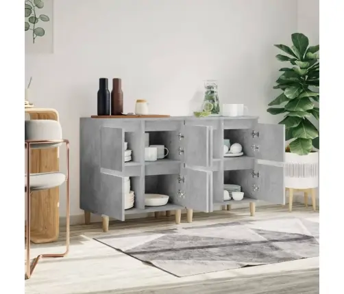 Kumodes, 2 Gab., Betona Pelēkas, 60X35X70 Cm, Inženierijas Koks Vidaxl