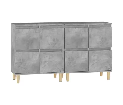 Kumodes, 2 Gab., Betona Pelēkas, 60X35X70 Cm, Inženierijas Koks Vidaxl