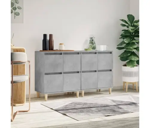 Kumodes, 2 Gab., Betona Pelēkas, 60X35X70 Cm, Inženierijas Koks Vidaxl