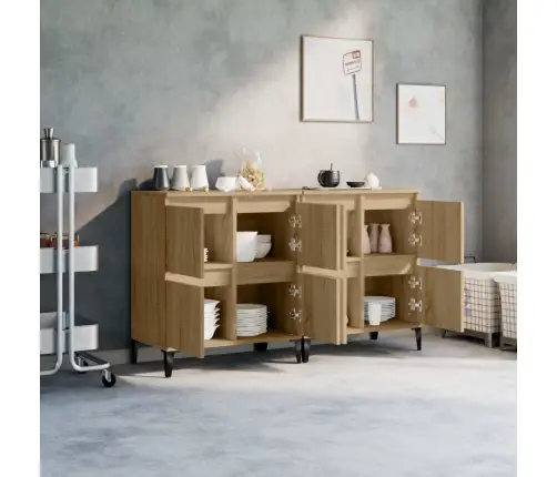 Kumodes, 2 Gab., Ozolkoka Krāsā, 60X35X70 Cm, Inženierijas Koks Vidaxl