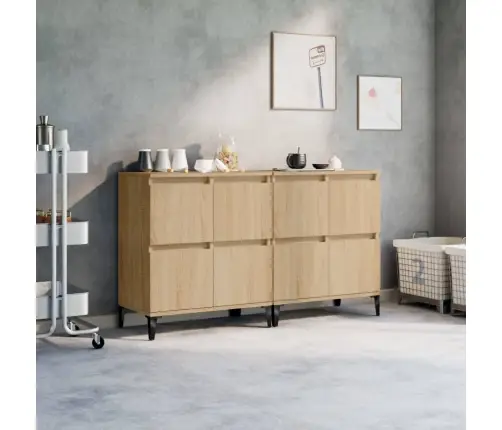 Kumodes, 2 Gab., Ozolkoka Krāsā, 60X35X70 Cm, Inženierijas Koks Vidaxl