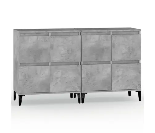 Kumodes, 2 Gab., Betona Pelēkas, 60X35X70 Cm, Inženierijas Koks Vidaxl